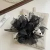 Exquisita y de Gama Alta Estilo Perezoso Lazo Negro de Puntos con Estilo Elegante y Estilo Femenino Diadema de Bola