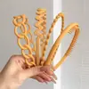 Nuevo Pasador de Celebridad de Internet Tocado Simple Diadema Esmerilada para Mujer Verano Lavado de Cara Antideslizante Artefacto para Presionar el Cabello