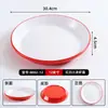 Prato fundo redondo em melamina bicolor, prato de sopa comercial, especial para restaurantes e hotéis, prato para pratos frios, prato para churrasco e refogados, espessado e resistente a estilhaços