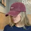 Gorra de Béisbol Vintage Lavada Transfronteriza con Bordado, Efecto Adelgazante para el Rostro, Sombrero para el Sol, Gorra de Béisbol Bordada Versátil Casual Estilo Coreano