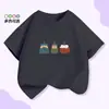 Camiseta con Estampado de Dibujos Animados para Niños Verano Manga Corta Tops para Niñas y Niños Ropa Infantil de Moda Venta al por Mayor Exportación