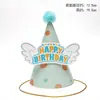 Envío Gratis Empaque Individual Sombrero de Cumpleaños Sombrero de Fiesta Sombrero Puntiagudo Sombrero de Fiesta para Bebés y Niños Sombrero para Pastel