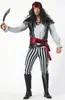 Disfraz de Pareja Pirata para Halloween Uniformes de Pirata Disfraces de Mascarada para Hombre y Mujer Disfraces de Pirata para Fiesta Caribeña de Adultos