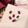 Año Nuevo Rojo Lunares Lazo Arte de Uñas Joyería Rojo Chino Carácter de Bendición Lingote Propicio Deseoso Accesorios de Uña Portátiles