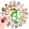 50 Pegatinas Divertidas y Lindas de Mascotas en Bicicleta, Pegatinas de Animales de Dibujos Animados para Diarios, Teléfonos y Computadoras
