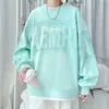 Sudadera Nueva de Cuello Redondo Otoño 2025 para Hombre Moderna Primavera y Otoño Estampado de Letras Moda Holgada Tops y Chaquetas para Hombre