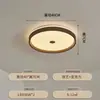 Lámpara de Dormitorio Nueva, Lámpara de Ventilador de Nogal Estilo Chino Nuevo, Lámpara de Techo Redonda Creativa de Gama Alta para Estudio Protección Ocular