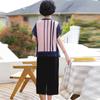 Traje Estiloso de Verão da Mamãe 2026 Novo Modelo para Mulheres de Meia-Idade e Idosas, Conjunto de Duas Peças de Primavera, Blusa Camiseta de Manga Curta para Idosos