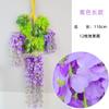 Atacado Vinha de Flor de Glicínia Simulada Cordão de Flor de Feijão Simulado Decoração de Arco de Casamento Folha Verde Flor Artificial Flor de Glicínia Simulada