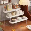 Portavasos de Escritorio Estante de Almacenamiento de Tazas de Agua de Múltiples Niveles Organizador de Tazas de Té y Café Estante de Almacenamiento para Aparador Encimera