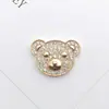 Novo Urso de Liga de Zinco Cravejado com Strass Acessório DIY Figura de Desenho Animado Urso Totalmente Cravejado Decoração para Capa de Celular