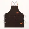 Delantal Impermeable de Lona para Comercio Exterior Transfronterizo con Etiqueta para Supermercado, Cocina, Uso Doméstico, Resistente a Manchas, Resistente al Desgaste, Ropa de Trabajo, Delantal de Longitud Extendida al por Mayor