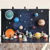 Comércio Exterior Transfronteiriço Fundo de Aniversário Espaço Tema Astronauta Festa de Balões para Jardim de Infância Decoração Fotografia Fundo para Fotos