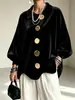 Outono/Inverno 2026 Novo Europeu e Americano Transfronteiriço Amazon Manga Longa Feminino Cardigan com Lapela Veludo Coreano Moda Top Peça de Exterior