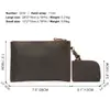 NIUCUNZH Bolso de Mano Estilo Retro Europeo y Americano de Cuero Crazy Horse, Cartera de Mano de Piel de Vaca para Hombre, Gran Capacidad, Almacenamiento para Teléfono Móvil, Billetera para Monedas