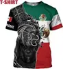 Camiseta 3D Oficial de México 2026 Ropa Deportiva Casual Evento Mundialista Animación para Aficionados Cuello Redondo Manga Corta
