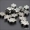 Aleación de plata Xizang cuentas nudo chino Fu Lu Shou variedad de cuentas de nube trasera Accesorios para joyería DIY al por mayor