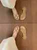 Sandalias Retro de Suela Blanda Estilo Coreano 2026 para Mujer con Diseño de Tira Fina, Pantuflas sin Cierre para Uso en Exteriores, Zapatos Elegantes para Mujer