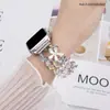 Adecuado para Correa de Apple Watch Pulsera de Flores y Mariposas Pintura al Óleo Colorida Correa de Reloj iWatch S10 S11 Samsung Huawei