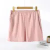 Dropshipping Estilo Nuevo Pantalones Cortos de Verano para Mujer de Algodón Puro, Delgados de Color Sólido, Corte Holgado, Se Pueden Usar Afuera, Pantalones de Casa de Algodón