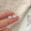 Zircon Kitten Head Brincos Femininos 2024 Novos Simples Requintados Brincos Legais Doces Pequenos Brincos de Alta Qualidade