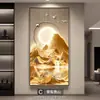 Arte de Pared Moderno de Lujo Ligero para Sala de Estar y Pasillo con un Toque de Alta Gama, Pintura para Puerta de Entrada con Motivo de Montaña para una Sensación de Estabilidad, Pintura Decorativa para Vestíbulo