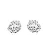 Aretes de diente de león de plata esterlina S999 para mujer, moda simple, creativos, con tuercas para el hueso de la oreja, duerme sin quitar los tornillos