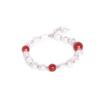 Pulseira de Pérola de Água Doce Nina Pulseira de Joias de Ágata Vermelha Feminina Presente de Dia dos Namorados para Namorada e Mãe