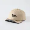 Gorro de Bebé a Cuadros con Letra Otoño Gamuza Sintética Ala Suave Elegante Gorra de Pico para Niños Pequeños Protección Solar Versátil Gorra de Pico