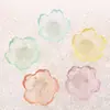 Prato de Vidro Infantil Prato Colorido Japonês Flor de Cerejeira Prato para Óleo Essencial Prato para Molho Prato de Vidro Prato para Molho e Condimento Atacado Tigela Pequena