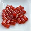 Cuentas Cilindricas de Ágata Roja Natural de Corte Recto, Cuentas Cilíndricas de Calcedonia Roja, Cuentas Espaciadoras, Venta al por Mayor de Cuentas Sueltas, Cuentas Tubo Recto de Ágata Roja