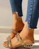 Sandalias de Estrás de Tamaño Grande de Comercio Exterior para Mujer con Tacón Grueso Verano 2025 Nuevas Moda Europea y Americana Ropa Exterior Chanclas de Playa