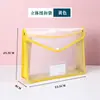 Bolsa para documentos transparente de botón a presión engrosada de fábrica directa con acabado de borde, bolsa de archivo de oficina PP impermeable y a prueba de polvo