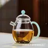 Tetera de Flor de Vidrio de Borosilicato Alto para Seis Personas con Recipiente Interior de Vidrio e Infusor de Resorte, Olla de Vidrio para la Salud