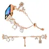 Adequado para Smartwatch Xiaomi 8/9/10Pro com Pulseira de Corrente Pingente Trevo de Quatro Folhas para Redmi 4/5/6