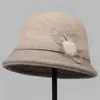 Nuevo sombrero de pescador estilo abuela para mujer de otoño e invierno, sombrero cálido de invierno para señoras de mediana edad y mayores