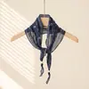 Pañuelo de Seda Pequeño Floral Retro Bohemio para Mujer, Pañuelo para la Cabeza de Algodón y Lino de Alta Gama y Elegante, Pañuelo para el Cuello, Accesorio de Pañuelo en Forma de Diamante