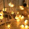Fio de luz de lâmpada de bola branca fosca para acampamento ao ar livre fio de luz fio de luz decoração de casamento pequeno arranjo de luzes coloridas lâmpada de atmosfera pátio