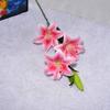 Material de toque 3D Lily alta imitação 4 cabeça haste alta Lily casamento lírio arranjo de flores decoração para casa acessórios Lily