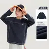 Camiseta Masculina Infantil de Manga Longa com Meio Zíper 2026 Outono Novo Estilo Top Casual Bonito para Crianças Grandes Roupa Primavera/Outono