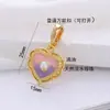 Pingente para Mulheres Estilo Pintura a Óleo Jardim de Monet Pingente de Flor de Pérola para Mulheres Retrô Francês Elegante Não Desbota Acessórios Versáteis