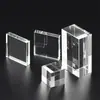 Cubo de Cristal en Stock Base de Vidrio K9 Blanco en Blanco Transparente Grabado Interno Logo Adorno de Fotografía