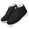 Sapatos de Tecido Veludo Antigos de Pequim para Homem de Inverno, Sapatos de Cano Alto de Algodão com Lã Extra e Isolamento Espesso, Botas de Neve Quentes de Lã Antiderrapantes para Pai