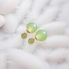 Aretes Geométricos Redondos de Resina de Doble Cara con Tachuela Aretes con Sentido de Diseño Fresco y Pequeño Aretes de Color Contrastante Elegantes
