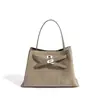 Bolso bandolera de diseño nicho para otoño e invierno, piel genuina, lujo ligero, gran capacidad, bolso bandolera simple, acabado mate, bolso de hombro de alta gama