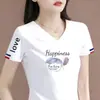 Moda da Mamãe Comércio Exterior Estampado Gola V Feminino Estilo Coreano Tendência Ins Moda Casual Transfronteiriça Blusa Design 2026