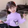 Y2537# blusa de baixo infantil gola semi-alta para meninas com outono e inverno bebê de veludo manga longa camiseta de veludo camiseta moda