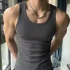 Colete de Treino Fitness de Verão Europeu e Americano 2026 para Homens, Colete Masculino Fino de Cor Sólida Racerback da Amazon