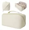 Bolsa de Cosméticos Plegable de PU de Venta Caliente Transfronteriza Bolsa tipo Almohada Acordeón Bolsa de Artículos de Tocador de Gran Capacidad Bolso de Hombro para Mujer Bolsa de Almacenamiento de Artículos de Tocador