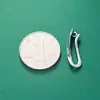 Prata pura S925 maciça vintage desgastada pena longa gancho arabesco roda fecho de colar acessório de prata conector DIY